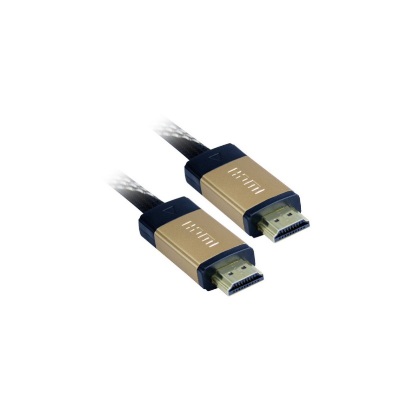 CORDON HDMI 4K ETHERNET MÂLE/MÂLE NYLON BICOLOR 1.8M - CLIP