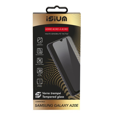 VERRE TREMPE PLAT BORD A BORD POUR SAMSUNG A20E