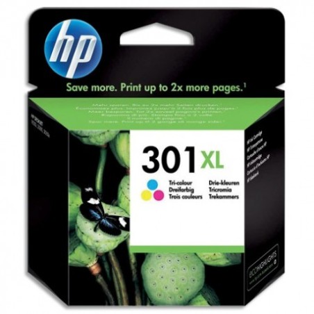 HP 301XL (CH564E) - Cartouche jet d'encre haute capacité couleur N°301XL CH564EE
