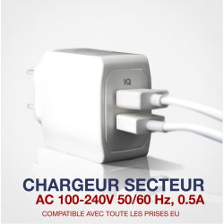 CHARGEUR SECTEUR 2USB 3.1A BLA