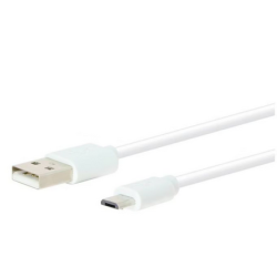 CABLE MICRO USB BLANC 1M