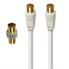 CORDON TV Mâle/Mâle 9.52MM BLANC