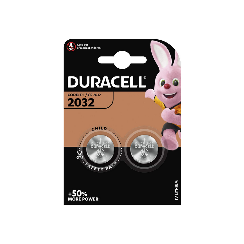 Pile Duracell Lithium DL/CR 2032, pack de 2 unités