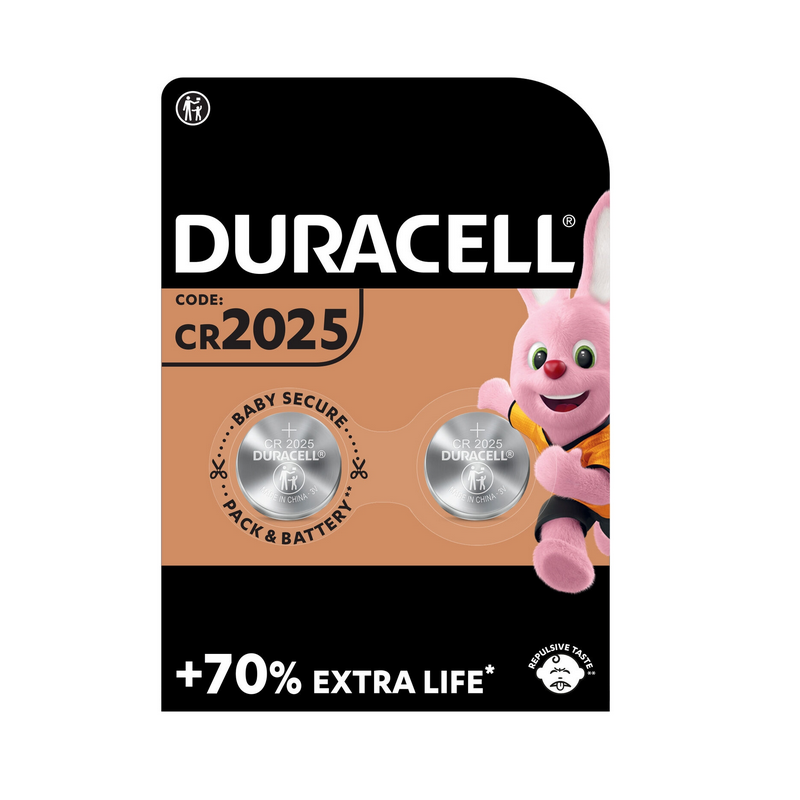Pile Bouton lithium CR2025 3V DURACELL