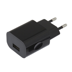 Chargeur Secteur USB A + Câble USB A / USB C - 1M - Noir - APM