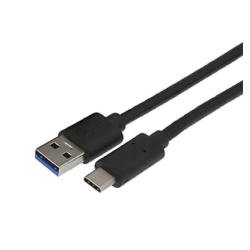 Chargeur Secteur USB A + Câble USB A / USB C - 1M - Noir - APM