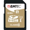 EMTEC Gold+ - Carte mémoire flash - 8 Go - Class 10 - SDHC - or