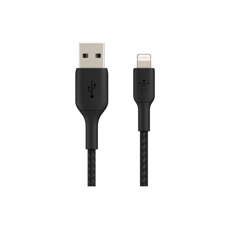 Câble Belkin tressé boost charge 1M Noir
