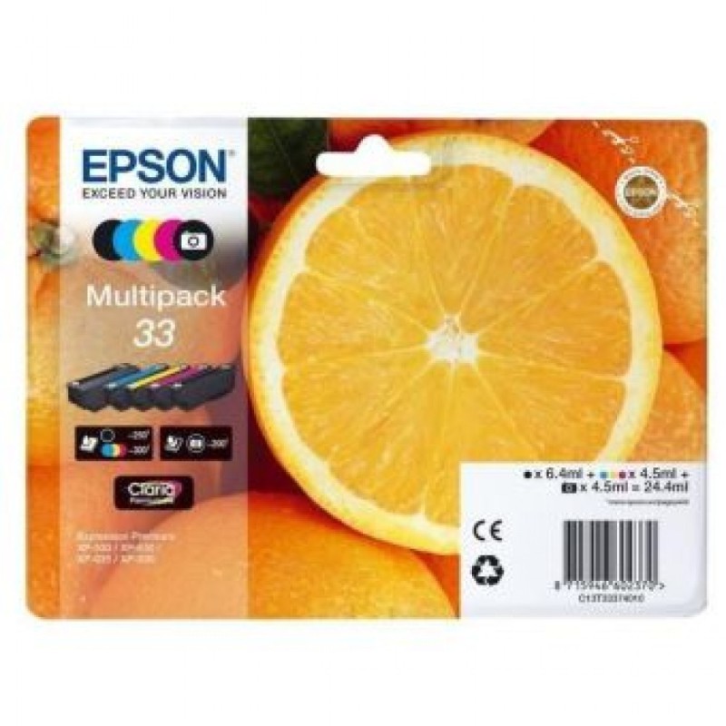 Pack Cartouche d'encre Epson 33 Oranges Couleurs
