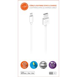 CABLE LIGHTNING BLANC MFI 2.0ML