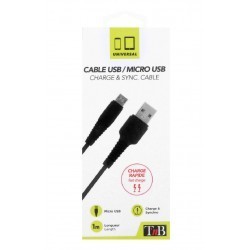 CABLE USB MICRO USB NOIR 1M TNB