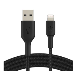 Câble Belkin tressé boost charge 1M Noir