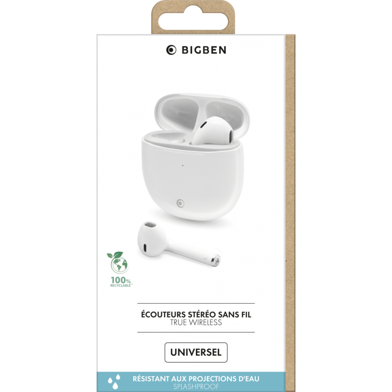 ECOUTEURS EARBUDS ACTIV BLANC - BIGBEN