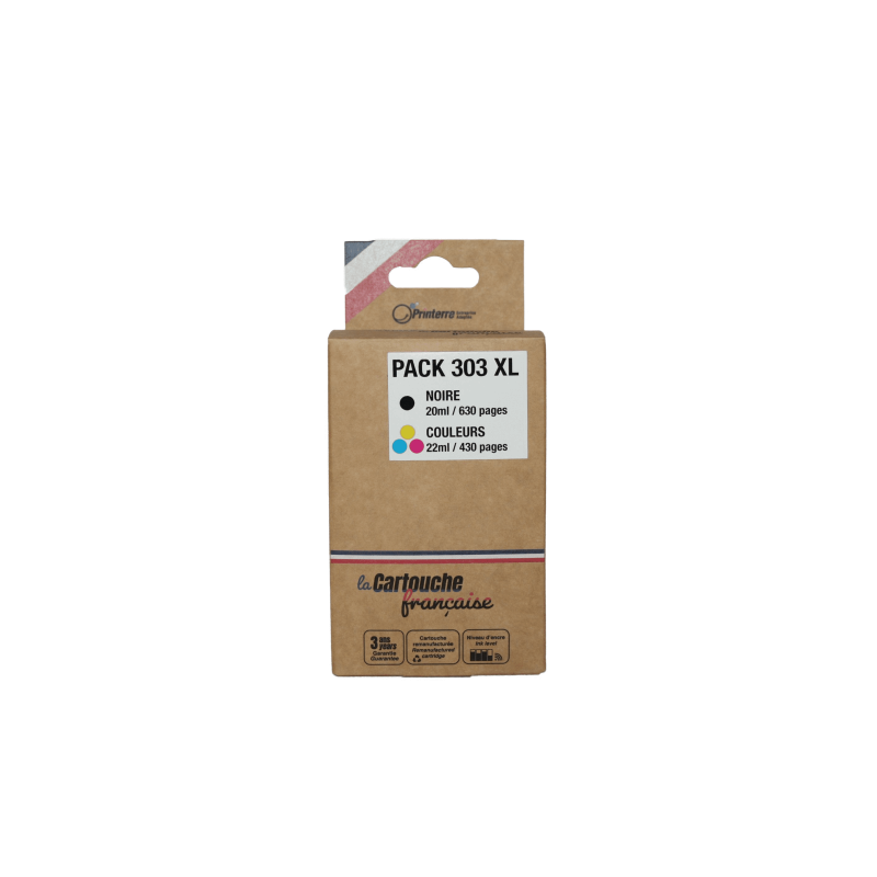 Pack de cartouches d'encre - COMPATIBLE - HP 303XL NOIR et COULEURS