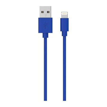 Câble USB A/Lightning 1m 2.4A Bleu WOW