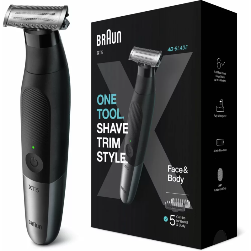 Tondeuse multi usages Braun Series X XT5100 visage et corps