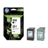 Pack de cartouches d'encre HP 350 Noir 351 Couleurs