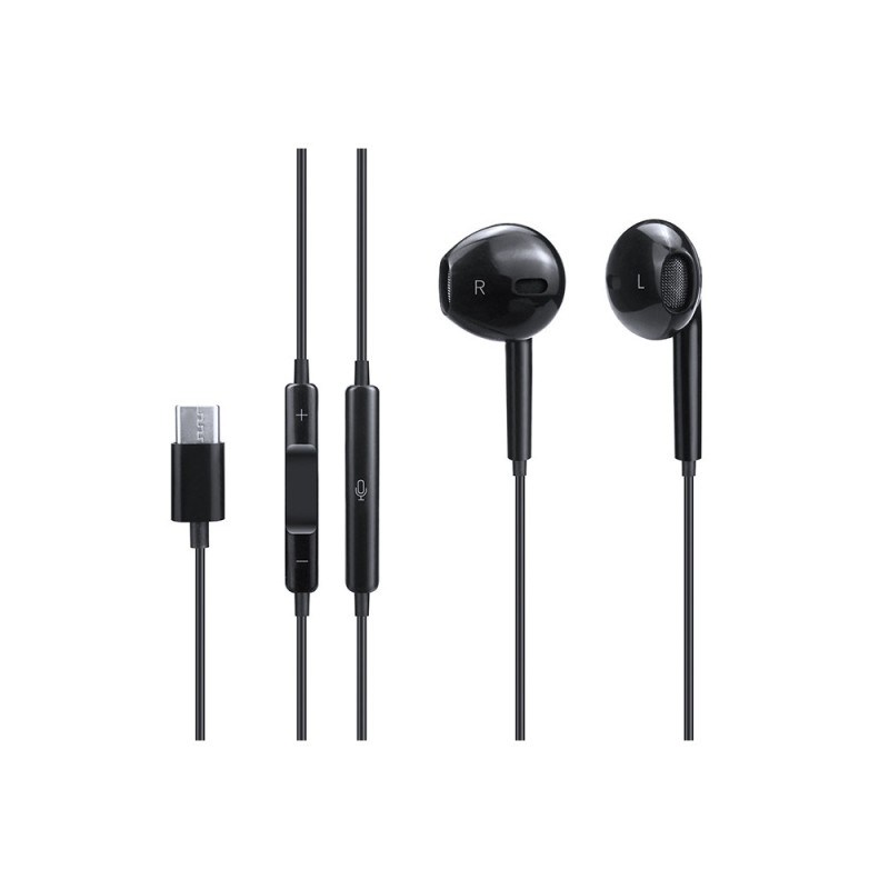 ECOUTEURS INTRA AURICULAIRES TYPE-C AVEC TELECOMMANDE NOIR