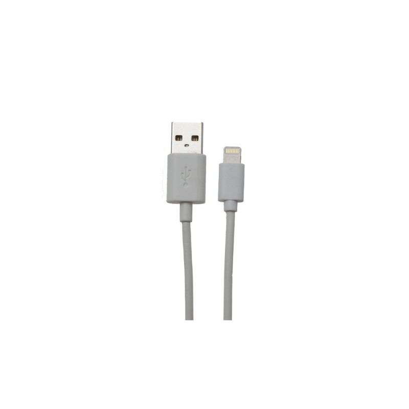 CABLE LIGHTNING MFI BLANC 1M