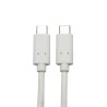 CABLE USB TYPE C / TYPE C BLANC 1M COMPATIBLE PD 3A