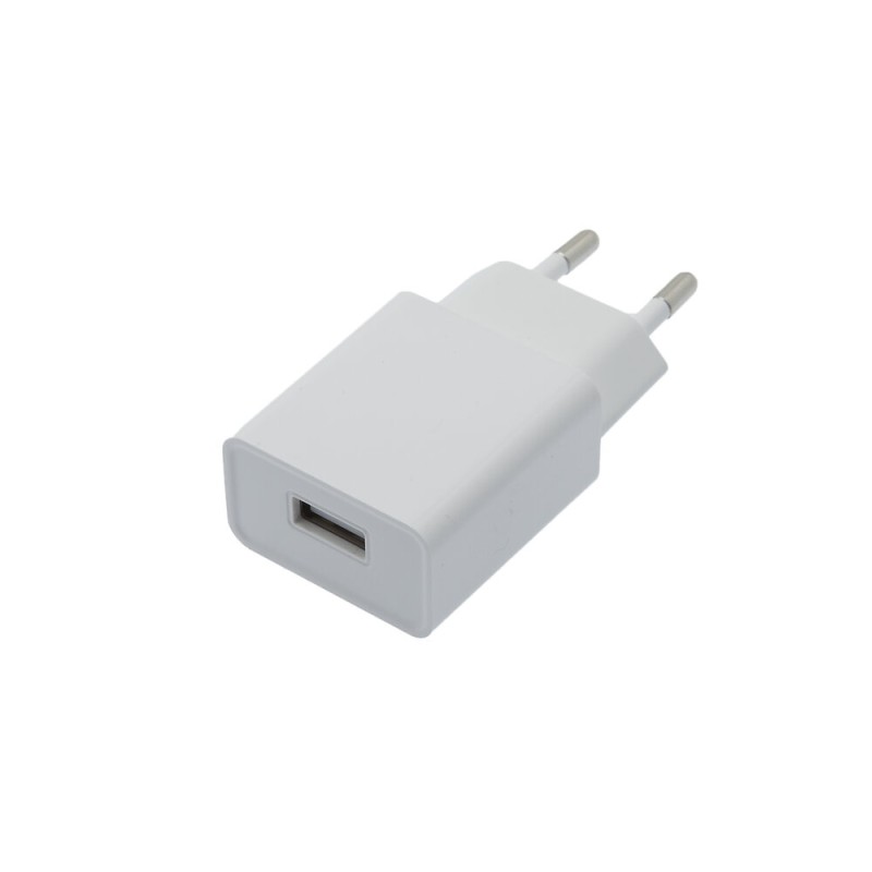 CHARGEUR SECTEUR 1 USB / 2.4A BLANC