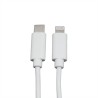 CABLE TYPE-C MALE / MFI LIGHTNING MALE BLANC 1M