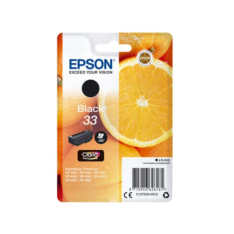 CARTOUCHE EPSON ORANGES NOIR