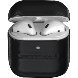 COQUE AIRPOD CUIR NOIR