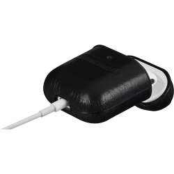 COQUE AIRPOD CUIR NOIR