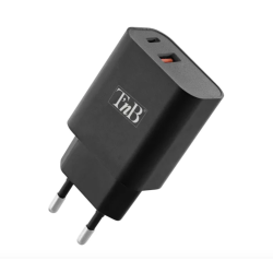 CHARGEUR 1USB 1USBC 30W NOIR