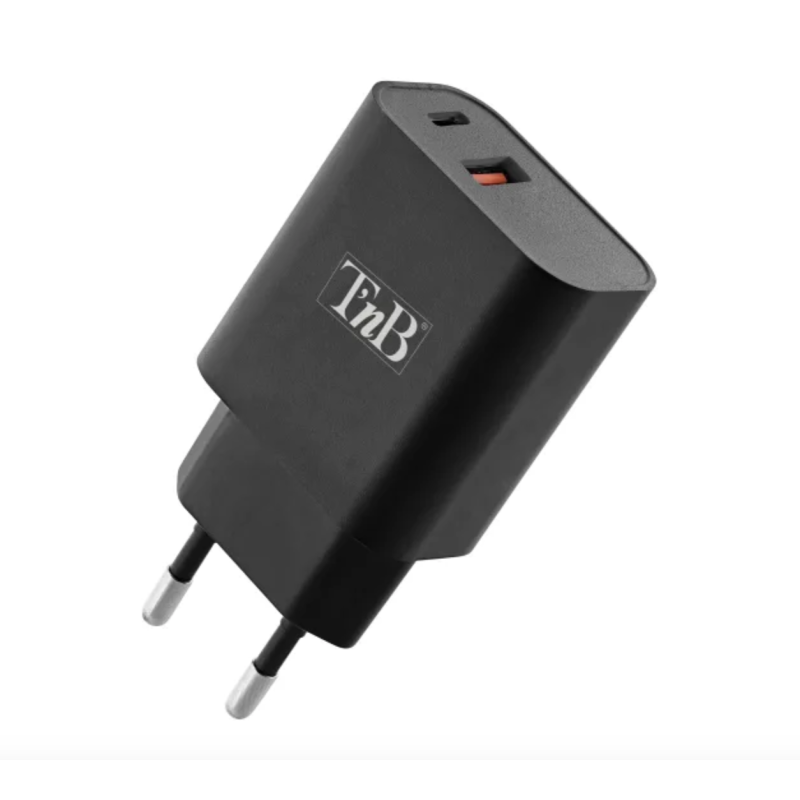 CHARGEUR 1USB 1USBC 30W NOIR