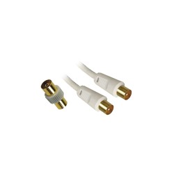 CORDON TV Mâle/Mâle 9.52MM BLANC