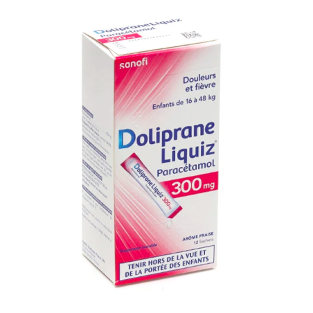 DOLIPRANE LIQUIZ 300MG SUSPENSION BUVABLE 12 SACHETS