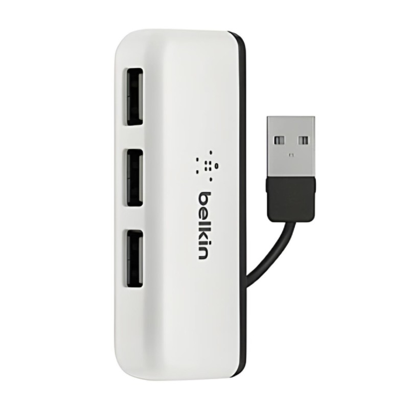 Accessoires ordinateur - TRAVEL HUB - USB 2.0 - NOIR/BLANC - BELKIN