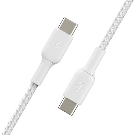 Câble USB C / USB C - BOOST CHARGE - 1m Gainé Blanc - Belkin