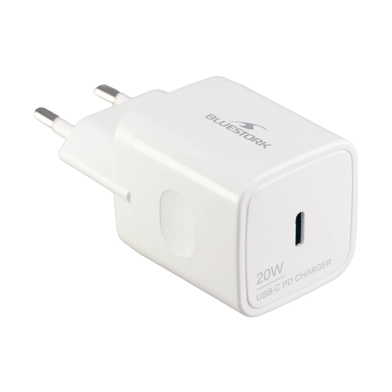 CHARGEUR USB/C 20W - BLANC - BLUESTORK