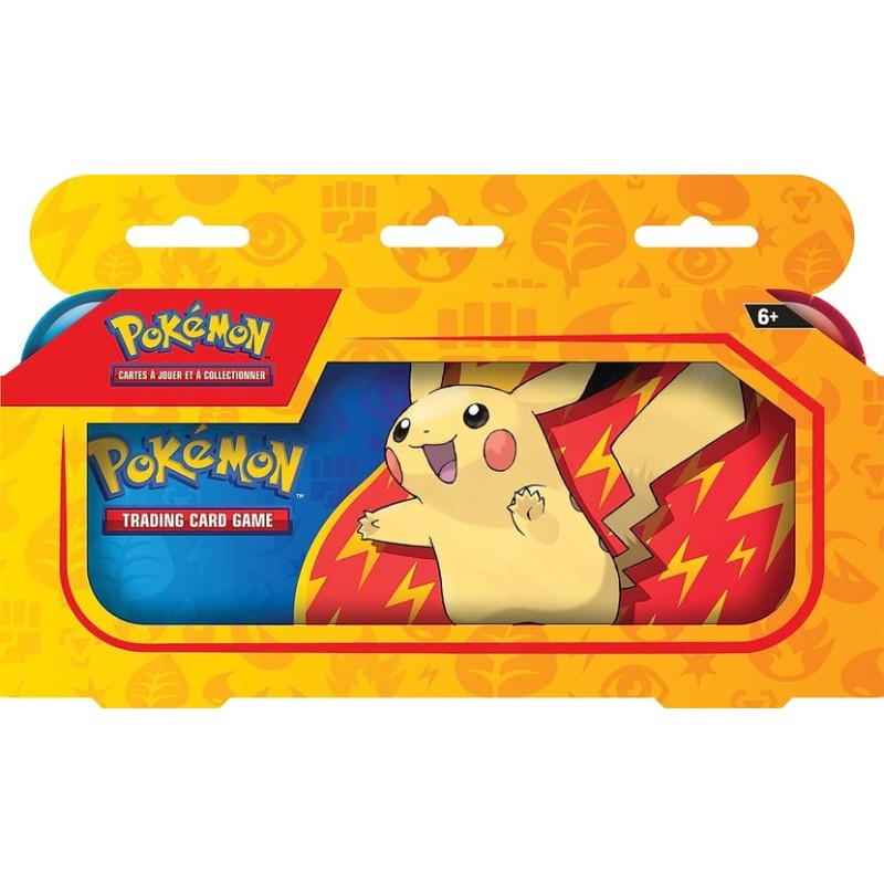 POKEMON - COFFRET 2 BOOSTERS + PLUMIER PIKACHU