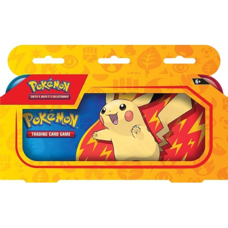 POKEMON - COFFRET 2 BOOSTERS + PLUMIER PIKACHU