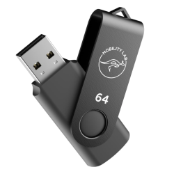 CLE USB 64 GO - Noir -...
