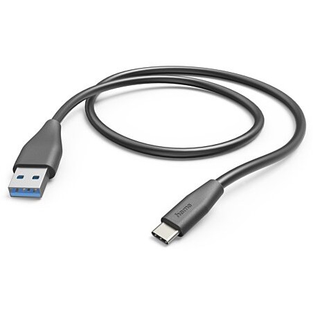 Câble USB A / USB C - 1,5 m - Noir - Hama
