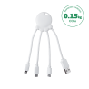 Câble 3 en 1 - USB A - Micro USB / USB C / Lightning - 0,1m - Blanc - Xoopar