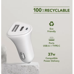 CHARGEUR VOITURE 2 USBA 1USBC