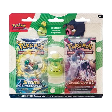 POKEMON : BTS GOMME + 2 BOOSTE