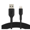 Câble Belkin tressé boost charge 1M Noir