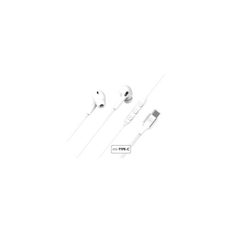 ECOUTEURS FILAIRE USB C BLANC