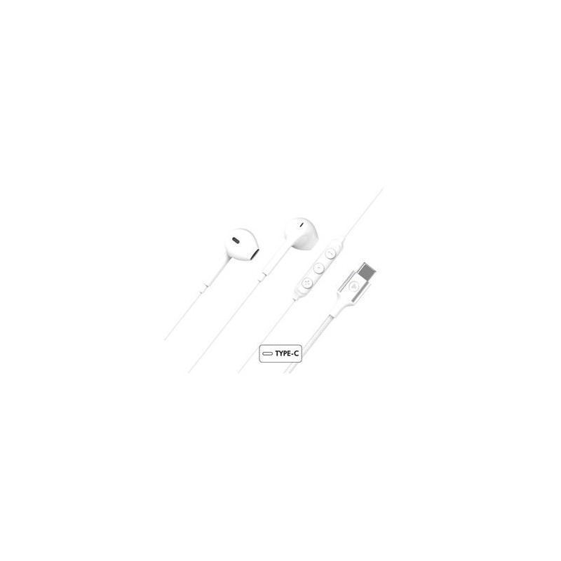 ECOUTEURS FILAIRE USB C BLANC