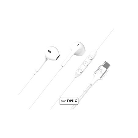 ECOUTEURS FILAIRE USB C BLANC