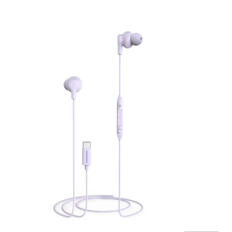 Headphones, Intra-Aur Micro Protect. Anti-pliage, Usb-C , Purple