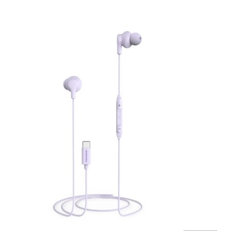 Headphones, Intra-Aur Micro Protect. Anti-pliage, Usb-C , Purple