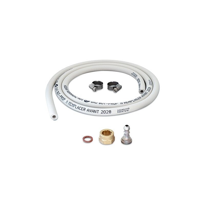 Kit Connexion Gaz Tuyau + Adaptateur Tétine + Raccords Pour Réchauds Et Barbecues À Gaz et barbecues à gaz